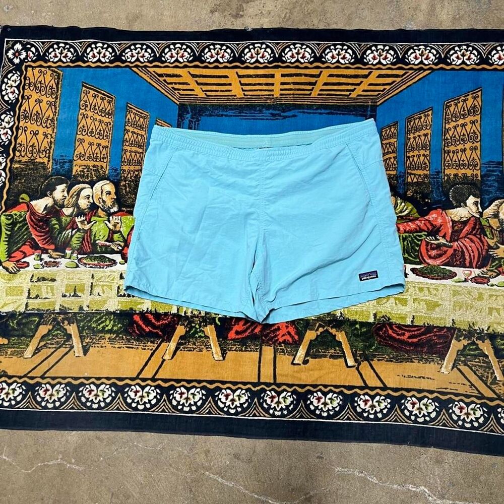 Patagonia baggies shorts blue Size large 5 inch inseam gorpcore hiking beach